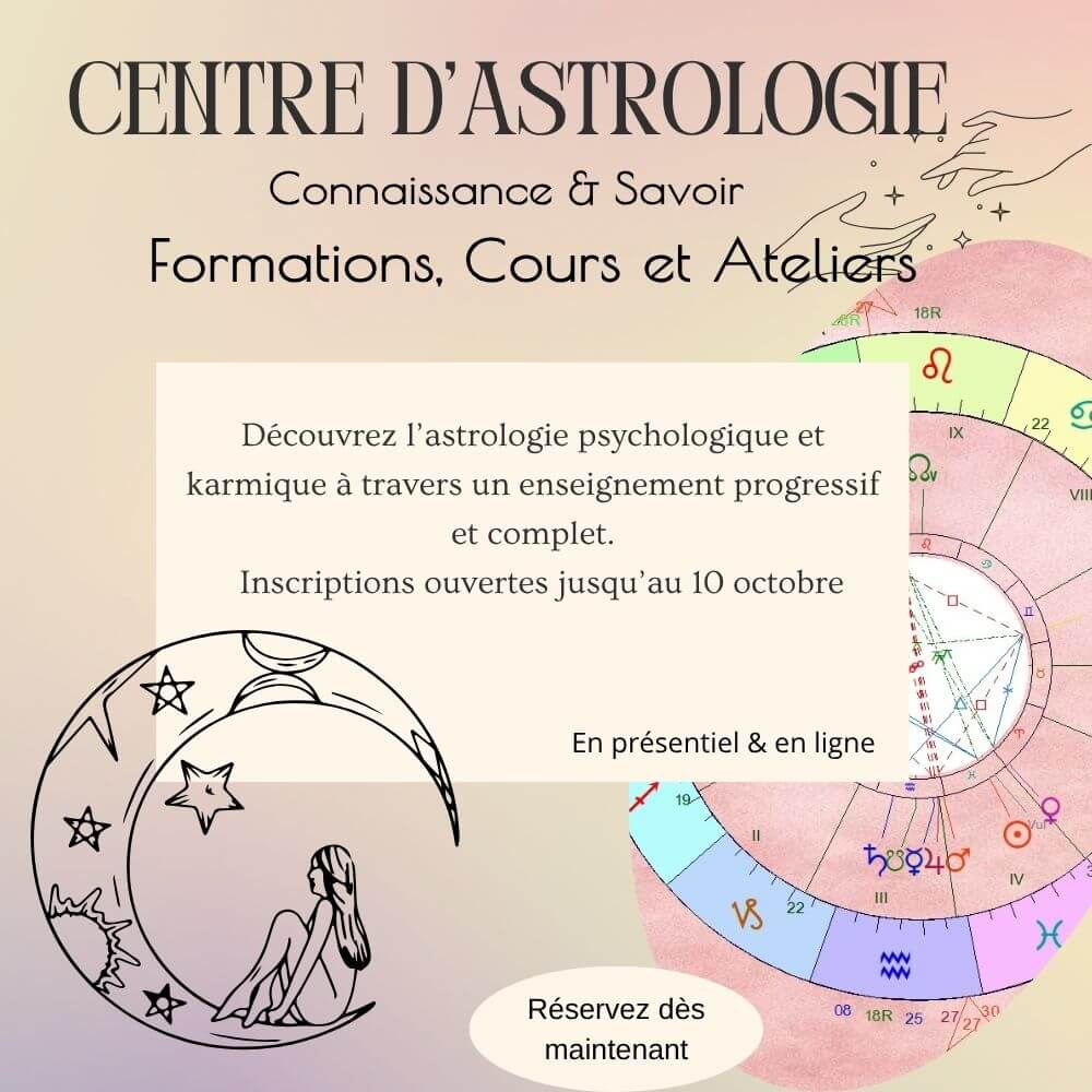 Découvrez l’astrologie psychologique et karmique à travers un enseignement progressif et complet.