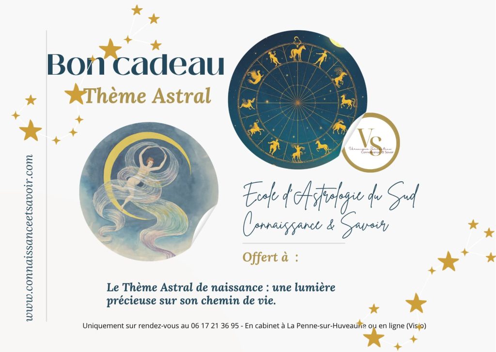 Bon cadeau astrologie à offrir pour une consultation ou un thème astral